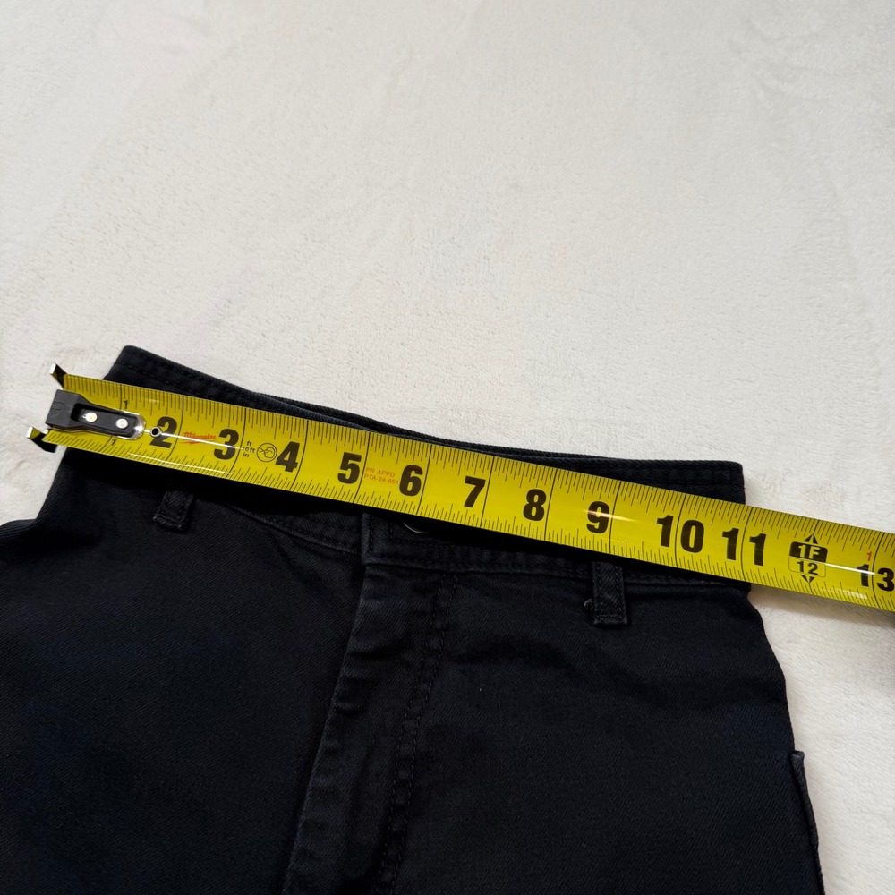 Zara Wide Leg Jeans Womens 0 Black Good High Waisted Raw Hem Frayed Denim - Picture 12 of 12